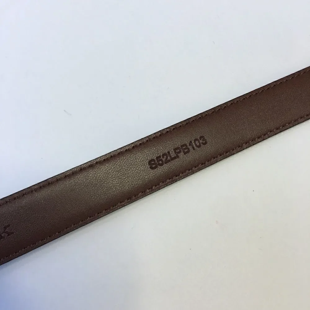 Preston& York brown gold skinny belt